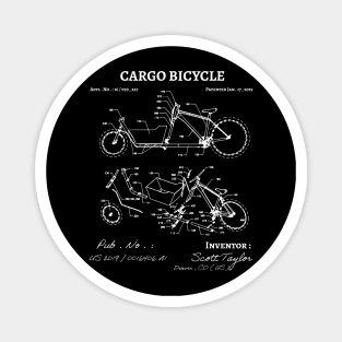 Bicycle  - Cargo Bicycle Patent - Cycling Collection - Gift Idea for Cyclist / cyclist patent present Magnet